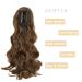 Buy Gairyan 45cm Ash Brown Claw Clip Ponytail Extensions - Curly & Wavy Synthetic Hair for Women - Buy Online on GoSupps.com