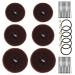 INBOLM 6 Pcs Hair Donuts for Buns Donut Bun Maker Set Hair Doughnuts Bun Makers for Hair Paddingwith 20 Pcs U-Shaped Hair Pins and 5 Pcs Elastic Bands for Girls Kids and Women (Brown)