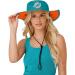 Miami Dolphins NFL Team Logo Sun Bucket Boonie Hat - Men's Outdoor Sport Hat - Buy Online on GoSupps.com