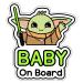 Baby on Board Sign for car (05. Yoda Boy)