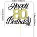 Shop Sumerk 80th Birthday Cake Attachments - Gold & Black Decorations | 1 Pack for Perfect Celebration - Buy Online on GoSupps.com