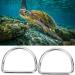 BuyWeek Diving Weight Belt D Rings - 2Pcs Stainless Steel Bent Diving D Rings for 2.0 Webbing Weight Belt | Outdoor Activities Accessory - Buy Online on GoSupps.com