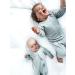 DreamBuy Ribbed Cotton Zip Up Baby Sleepsuits - Unisex Newborn Clothes 0-3 Months, Dove Grey - Buy Online on GoSupps.com