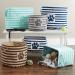 Bone Dry Small Round Gray Striped Paw Patch Pet Storage Bin - Buy Online on GoSupps.com