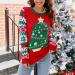 Shop Oversized Genetic Women's Christmas Sweater - Cozy Reindeer Snowflake Knit Pullover in Red - XL - Buy Online on GoSupps.com