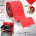 Physix Gear Sport Kinesiology Tape (2 Pack or 1 Pack)  Best Waterproof Muscle Support Adhesive  2in x 16.4ft Roll Uncut  Physio Therapeutic Aid for Injury Recovery Red (1 Pack + eGuide) - Buy Online on GoSupps.com