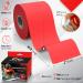 Physix Gear Sport Kinesiology Tape Pro - Sports Tape for Injury Pregnancy Knee Joint Swelling Strains - Waterproof Athletic Tape for Muscle Support & Improved Blood Circulation (with e-Guide) Red - (1 Pack + eGuide) - Buy Online on GoSupps.com