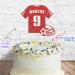 Cakeshop Cake Decoration Pack | Football Shirt Birthday Premium Double Sided Glitter Card Cake Topper & 25g Party Pack of Cake Sugar Sprinkles | Custom Name & Age Cake Decoration (Red) Non-Prime Glitter Card: Red - Buy Online on GoSupps.com
