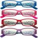 Eyekepper 4 Pack Blue Light Filter Readers - Stylish Computer Glasses +2.00 with Pattern Arms & Crystals Blue Light Blocking - Buy Online on GoSupps.com