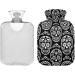 Naanle Sugar Skull Floral 2L Hot Water Bottle - Heat & Cold Therapy for Pain Relief | Large Transparent Bottle for Bed Hands & Feet - Buy Online on GoSupps.com