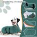 Jostift Microfiber Dog Bathrobe - Extra Absorbent & Fast Drying Dog Towel with Adjustable Straps for All Sizes - Perfect for Large and Small Dogs (M Green) - Buy Online on GoSupps.com
