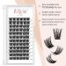 Lash Clusters DIY Eyelash Extensions 72 Pcs D Curl 8-16mm | Thin Stem Individual Cluster Lashes for Self-application | Reusable Wisps (H-02 D Curl 8-16mm) - Buy Online on GoSupps.com