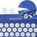 Navaris 2-in-1 Acupressure Massage Set - Shakti Mat & Pillow with Bag | Blue & White Needle Mat for Relaxation & Wellness - Buy Online on GoSupps.com