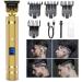 Hair Clippers, Hair Trimmer for Men Cordless Rechargeable Hair Trimmer with LCD Cutting Grooming Kit Beard Shaver Barbershop Professional (Gold)