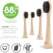 The Humble Co. Sustainable Bamboo Electric Toothbrush Replacement Heads 4pk - Charcoal Infused | Philips Sonicare Compatible | BPA-Free for Bad Breath and Plaque Removal - Buy Online on GoSupps.com