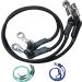 Majestic Ally Pack of 2 Bungee Trailer Tie for Horse Haulage with Panic Snap and Bull Snap - 36 Inch (Black) - Buy Online on GoSupps.com
