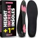 Height Increase Insoles for Women (+1 inch) Instant Height Booster Insoles Trim to Fit Comfortable Shoe Heel Lift (Womens 8-9)