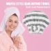 VOCOSTE Coral Fleece Hair Drying Towel Cap | Lightweight Absorbent Hair Drying Solution | Perfect for After Bath Use | Gray & White - Buy Online on GoSupps.com
