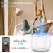 YOOZIN Essential Oil Diffuser Bluetooth Speaker 500ML - Ultrasonic Aromatherapy for Large Room | 14 Colors Night Light, Remote Control - Basic White - Buy Online on GoSupps.com