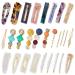 Rhinestone Hair Clips Pearl Hair Clips for Girls Acrylic Resin Hair Barrettes Glitter Snap Hair Accessories for Women and Girls (28 Pack)