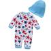 BONVERANO Baby Boys Swimsuit - Toddler One Piece Swimwear | UPF 50+ Sun Protection | 18 Months Starfish Design - Buy Online on GoSupps.com