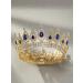 SweetV Royal Blue Queen Crown Wedding Tiara for Bride - Rhinestone Tiaras and Crowns for Women, Costume Headpiece for Birthday, Cosplay, Party Celebration - Bailey - Buy Online on GoSupps.com