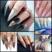 Stiletto Nail Tips - Transparent Half Cover Artificial Fingernails | 100 Pieces with Box | DIY Nail Art & Nail Studios | 10 Sizes Available - Buy Online on GoSupps.com