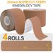 Dimora Kinesiology Tape - 4 Rolls Elastic Cotton Sports Tape 80 Precut Strips Medical Grade Muscle Pain Relief & Joint Support - Beige International Shipping Available - Buy Online on GoSupps.com