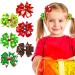 Sibba 6 Pieces Christmas Bow Hair Pins Christmas Hair Bows Clip Santa Snowman Snowflake Elk Boutique Clip Christmas Barrette Accessories for Girls