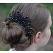 Kercisbeauty Wedidng Bridal Hair Accessories Black Crystal Hair Comb Headband Hair Vine Party Prom Women Headpiece