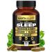 Earth Elixir 4-in-1 Sleep Aid (120 Caps) w/Apigenin 50mg Magnesium Glycinate 200mg L Theanine 200mg & Valerian Root for Sleep Aid 300mg | Apigenin Supplement for Sleep | Sleeping Pills
