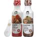 Ajumma Republic Korean Sauce Duo Pack - Kimchi Sauce 300g & Japchae Sauce 300g - Authentic Flavours from Korea - Includes World Food Shop Scoop for Easy Serving