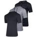 3 Pack: Mens Dry Fit Moisture Wicking Short Sleeve Active Athletic Hoodie Pullover Sweatshirt X-Large Set 5