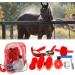 BREUAILY Horse Grooming Kit 10pcs Professional Horse Soft Massage Brush Kit Portable Horse Cleaning Tool Kit Horse Hair Brush Curry Comb Hoof Pick for Horse Cow Pony - Buy Online on GoSupps.com