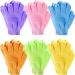 Exfoliating Gloves, Anezus 12 Pairs Exfoliating Shower Bath Scrub Gloves Exfoliator Glove for Body, Shower, Bath, Scrub and Spa Massage Dead Skin Cell Remover (6 Colors)
