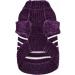Blueberry Pet Cozy Soft Chenille Classy Striped Dog Sweater in Dark Plum - 10 inch Back Length - Pack of 1 - Buy Online on GoSupps.com