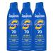 Coppertone SPORT Sunscreen Spray SPF 70 Water Resistant Sunscreen Broad Spectrum SPF 70 Sunscreen Bulk Sunscreen Pack 5.5 Oz Spray Pack of 3