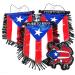 4pc Puerto Rico Mini Rearview Mirror Hanging Banner & 3pc Mini Flags Set with NY Auto Patch - Buy Online on GoSupps.com