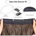 Invisible Wire Hair Extensions | Transparent Wire with Secure Clips | 20 Inch Synthetic Hair Pieces for Women | Balayage Dark Brown to Chestnut Brown - Buy Online on GoSupps.com