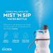O2COOL Mist 'N Sip Misting Water Bottle 2-in-1 Function | No Leak Pull Top Spout | 20 oz Reusable Sports Water Bottle (Baseball) - Buy Online on GoSupps.com