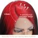 Ombre Red Root Highlight Side Part Wig | Skunk Stripe Long Wavy Synthetic Hair | Body Wave Lace Front Wig for Black Women (RS200D/1B) - Buy Online on GoSupps.com