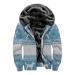 Hanxiulin coat plush jacket hoodie jacket oversize winter coat men warm winter jacket long arm winter coat jacket loose slim light quilted jacket hooded tops winter coat plush jacket sky blue l