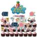 25 Pcs Cartoon Birthday Cake Toppers and Cupcake Toppers for Boys Girls - Theme Party Decorations Supplies