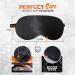 PORTENTUM 100% Natural Silk Sleep Mask Black with Ear Plugs - Adjustable Strap for Men and Women - Ideal for Travel and Home Rest - Buy Online on GoSupps.com
