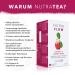 Nutra Tea Nutraflow - Herbal Tea for Kidney & Bladder Support | 40 Reusable Bags with Cranberry & Acerola | International Shipping - Buy Online on GoSupps.com