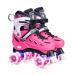 METROLLER Roller Skates for Girls and Boys Teens , Adjustable 4 Sizes for Kids Toddler Rollerskates with Light up Wheels, for Youth Women and Men Rose Medium-Big Kid (1-4 US)