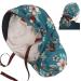 ABAMERICA Satin Lined Scrub Cap with Button and Ponytail Holder for Long Hair, Extra Large Adjustable Working Hat Ponytail Hats for Women, One Size Fits All A01-1 Pack A1-satin Lined Ponytail