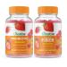 Lifeable Probiotic 2 Billion CFU + Prebiotic Fiber 5g Gummies Bundle - Great Tasting Vitamin Supplement Gluten Free GMO Free Chewable Gummy