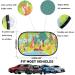 iZoeL Car Sun Shade for Baby Kids 2pcs - Self-Adhesive Side Window &rear Sunshades with 8 Suction Cups and Storage Bag - Green Animal Pattern - UV Protection - Buy Online on GoSupps.com