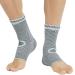 Neotech Care Ankle Support Sleeve - Bamboo Fiber Knitted Fabric - Light Elastic & Breathable - Medium Compression - Sports Exercise Gym - Right or Left Foot Men Women - Grey (Size L 1 Pair) L 2